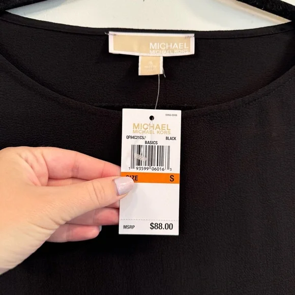 Women’s new MICHAEL Michael Kors Elegant Black open sleeve long sleeve blouse - Picture 3 of 5